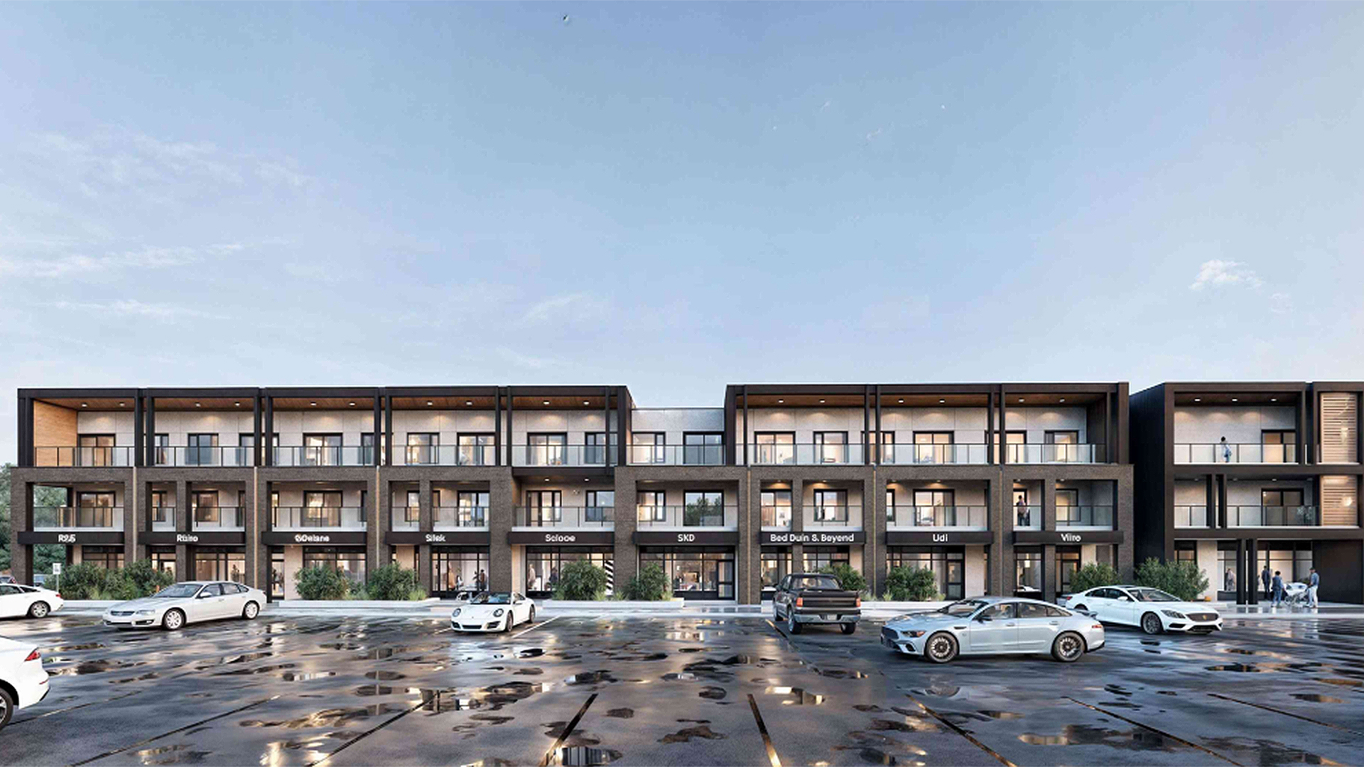 A structural 3D render of a 3-storey project named Balm Beach in Midland Ontario, from BlueGrid Engineering.